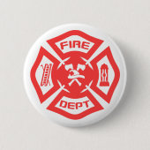 Brandweer Ronde Button 5,7 Cm (Voorkant)