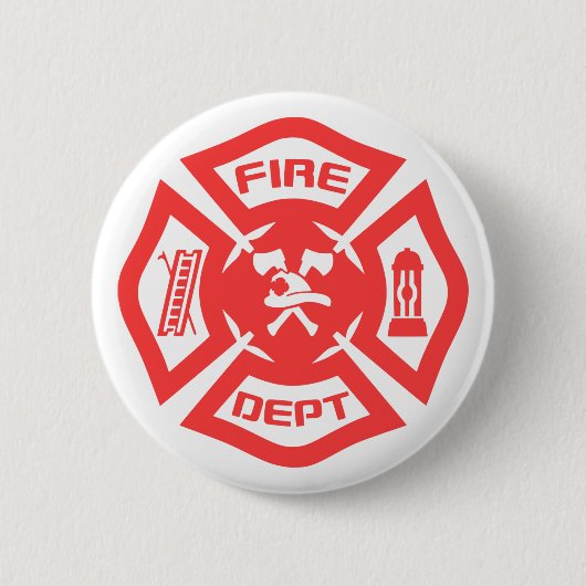 Brandweer Ronde Button 5,7 Cm (Voorkant)