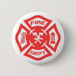 Brandweer Ronde Button 5,7 Cm