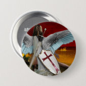 brandweer ronde button 7,6 cm (Voorkant /achterkant)