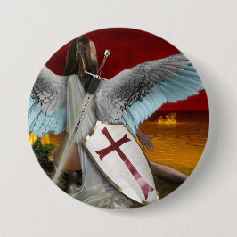 brandweer ronde button 7,6 cm