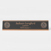 Brandweer Rose Goud Bureau Naambordje (Voorkant)