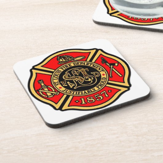 BRANDWEER ST. LOUIS. BIER ONDERZETTER (Linkerzijde)