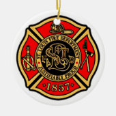 BRANDWEER ST. LOUIS. KERAMISCH ORNAMENT (Voorkant)