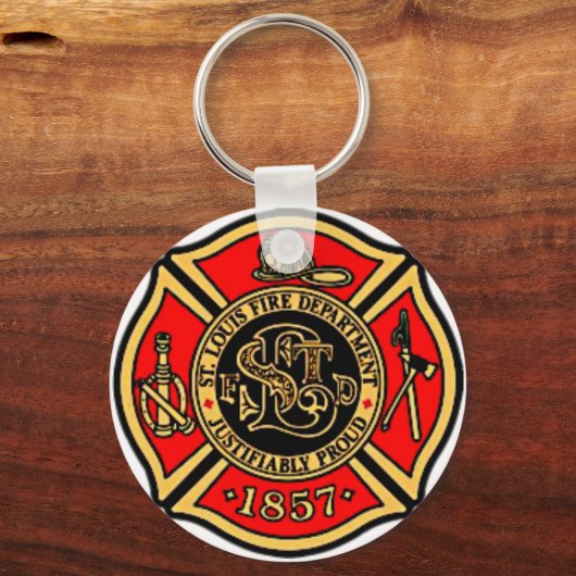 BRANDWEER ST. LOUIS. SLEUTELHANGER (Achterkant)