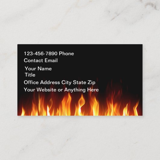 Brandweer Thema Brandveiligheid Apparatuur Visitekaartje (Achterkant)