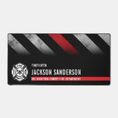 Brandweer Thin Red Line Logo Brandweerman Bureaumat (Voorkant)