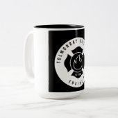 Brandweer Tweekleurige Koffiemok (Voorkant links)