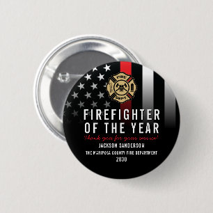 Brandweer van het Jaar Logo Brandweer Ronde Button 5,7 Cm
