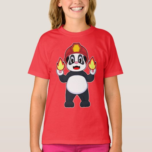 Brandweer van Panda T-shirt (Voorkant)