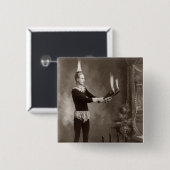  brandweer vierkante button 5,1 cm (Voorkant /achterkant)