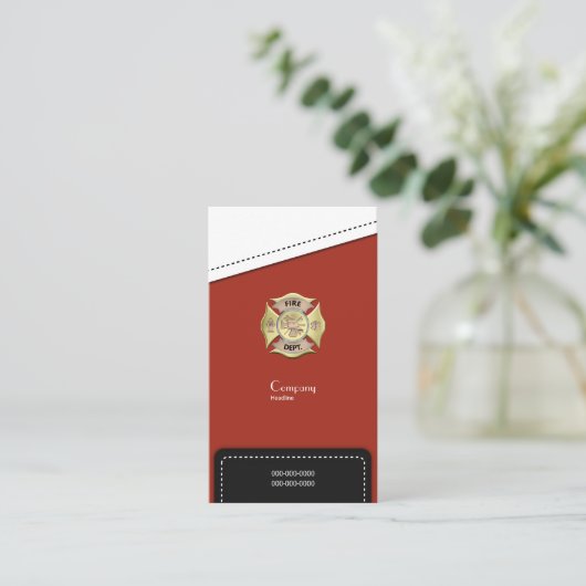 Brandweer Visitekaartje (Staand voorkant)