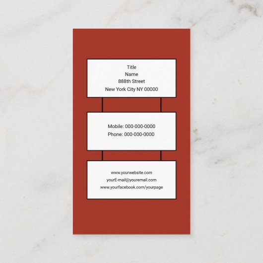 Brandweer Visitekaartje (Achterkant)