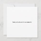 Brandweer Vlag Eerste Responder Brandweer Bedankkaart (Achterkant)