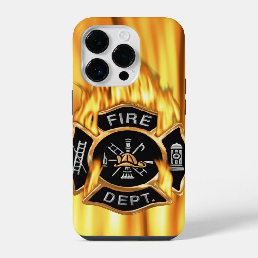 Brandweer Vlammen iPhone Hoesje (Achterkant)