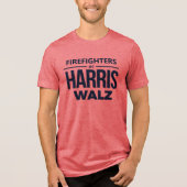 Brandweer voor Harris Walz Tri-Blend Shirt (Voorkant)