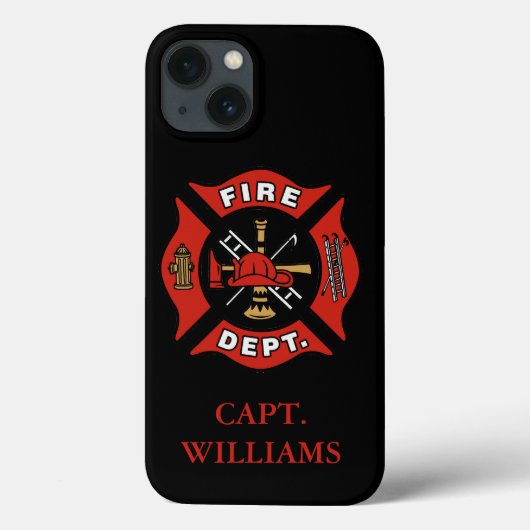 Brandweer Vuurbestrijder Aangepaste naam Case-Mate iPhone Case (Achterkant)