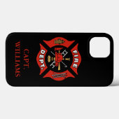 Brandweer Vuurbestrijder Aangepaste naam Case-Mate iPhone Case (Achterkant (horizontaal))