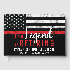 Brandweeraartret Vuurman Thin Red Line Vlag Gastenboek