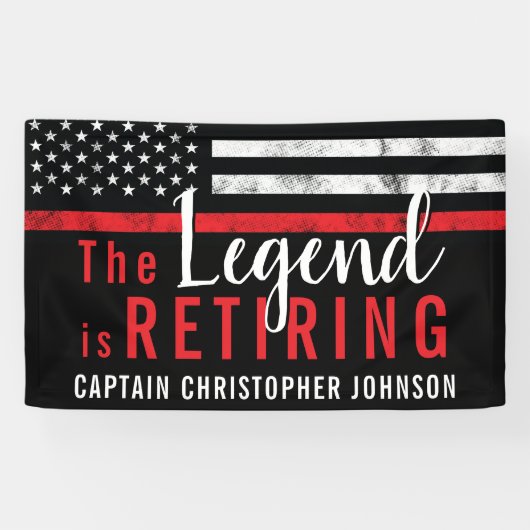 Brandweeraartret Vuurman Thin Red Line Vlag Spandoek (Horizontaal)