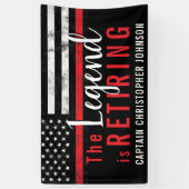 Brandweeraartret Vuurman Thin Red Line Vlag Spandoek (Verticaal)