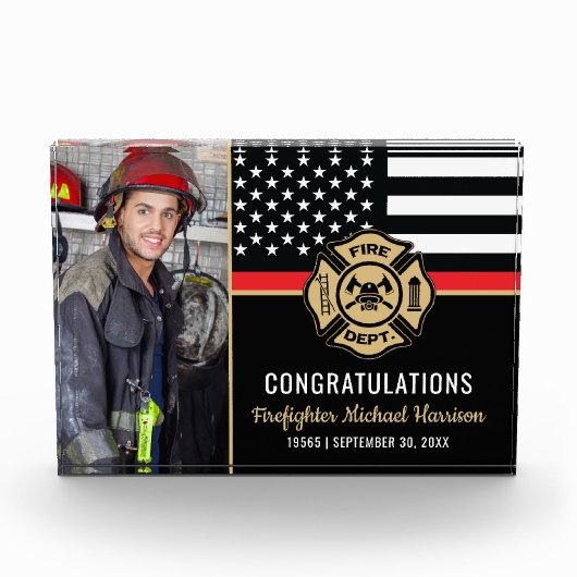 Brandweeracademie Afstuderen vuurman Fotoblokken (Voorkant)