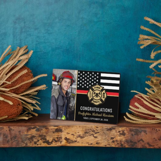 Brandweeracademie Afstuderen vuurman Fotoplaat (Zijkant)