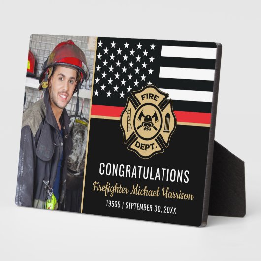 Brandweeracademie Afstuderen vuurman Fotoplaat (Zijkant)