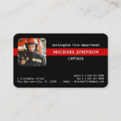 Brandweerafdeling Aangepaste foto Fireman Visitekaartje (Voorkant)