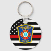 Brandweerafdeling Aangepaste Logo brandweerdienst Sleutelhanger (Voorkant)