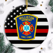 Brandweerafdeling Aangepaste Logo embleem brandwee Keramisch Ornament