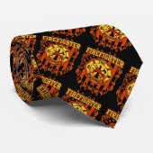 Brandweerafdeling Badge en vlag Stropdas (Opgerold)