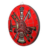 Brandweerafdeling Brandweer en Redding Embleem Dartbord (Voorkant Rechts)