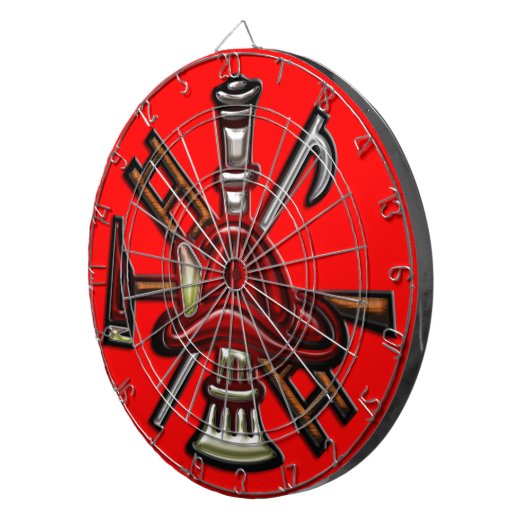 Brandweerafdeling Brandweer en Redding Embleem Dartbord (Voorkant Rechts)