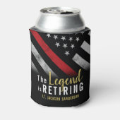 Brandweerafdeling Pensionering brandweerman Blikjeskoeler (Blikje Achterkant)