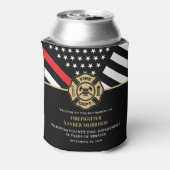 Brandweerafdeling Pensionering brandweerman Blikjeskoeler (Blikje Achterkant)