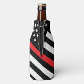 Brandweerafdeling Pensionering brandweerman Flesjeskoeler (Fles Achterkant)