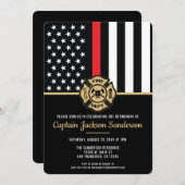 Brandweerafdeling Pensionering brandweerman Kaart (Voorkant / Achterkant)