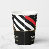 Brandweerafdeling Pensionering brandweerman Papieren Bekers (Rechts)