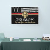 Brandweerafdeling Pensionering brandweerman Spandoek (Beurs)