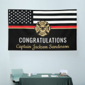 Brandweerafdeling Pensionering brandweerman Spandoek (Beurs)