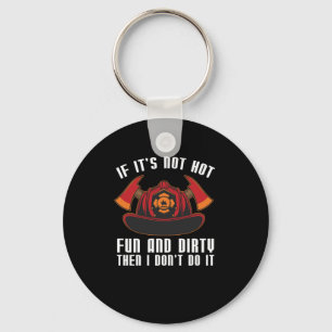 Brandweerafdeling Thin Red Line Fireman Sleutelhanger
