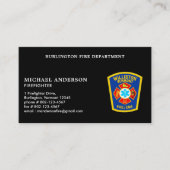 Brandweerafdeling van de Rode Lijn Emblem Logo Visitekaartje (Voorkant)