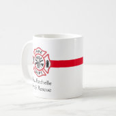 Brandweerafdeling van het Firehouse Emblem  Koffiemok (Voorkant links)