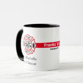 Brandweerafdeling van het Firehouse Emblem Mok (Voorkant links)