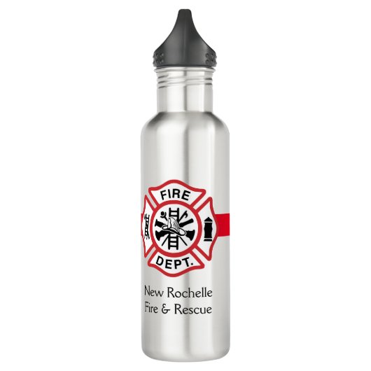Brandweerafdeling van het Firehouse Emblem Waterfles (Links)