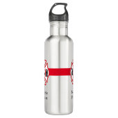 Brandweerafdeling van het Firehouse Emblem Waterfles (Voorkant)