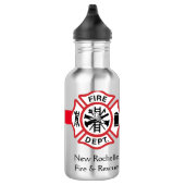 Brandweerafdeling van het Firehouse Emblem Waterfles (Rechts)