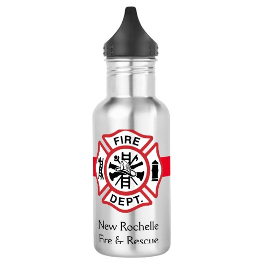 Brandweerafdeling van het Firehouse Emblem Waterfles (Links)