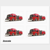 Brandweerauto afbeelding voor Rechthoek-Stickers-G Rechthoekige Sticker (Vel)